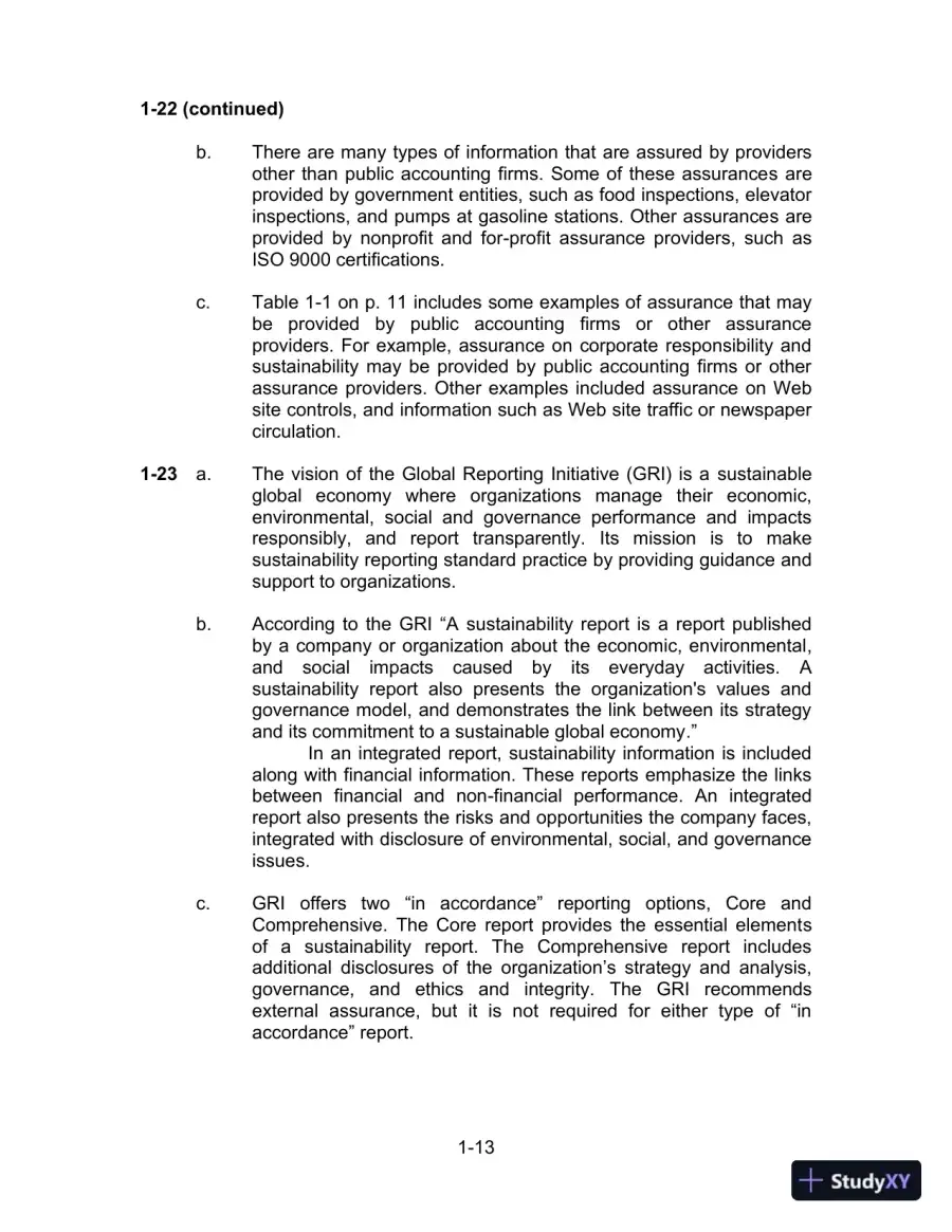 Solution Manual for Auditing and Assurance Services, 16th Edition, page 14