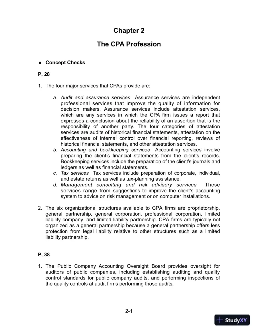 Solution Manual for Auditing and Assurance Services, 16th Edition, page 16