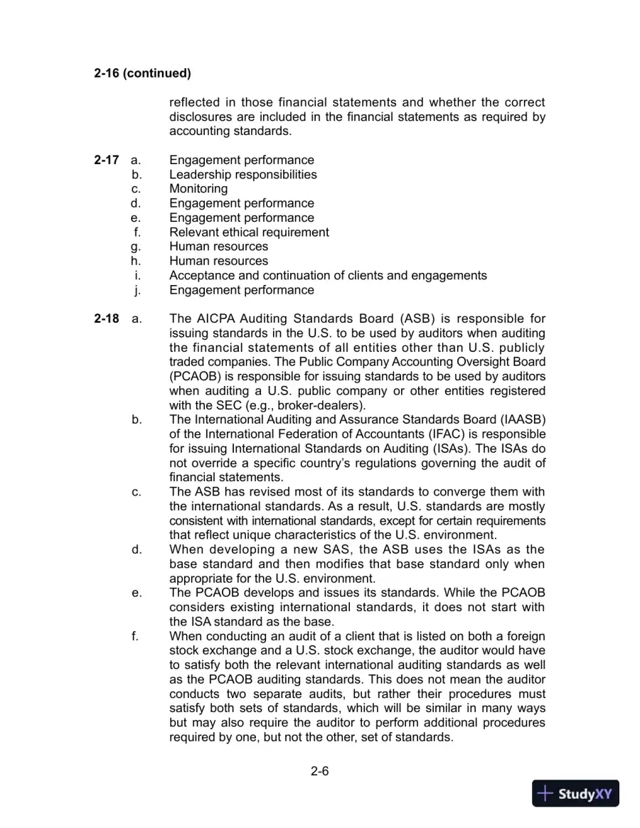 Solution Manual for Auditing and Assurance Services, 16th Edition, page 21