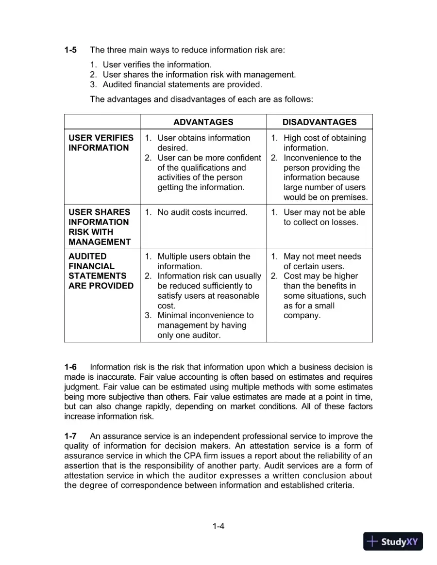 Solution Manual for Auditing and Assurance Services, 16th Edition, page 5