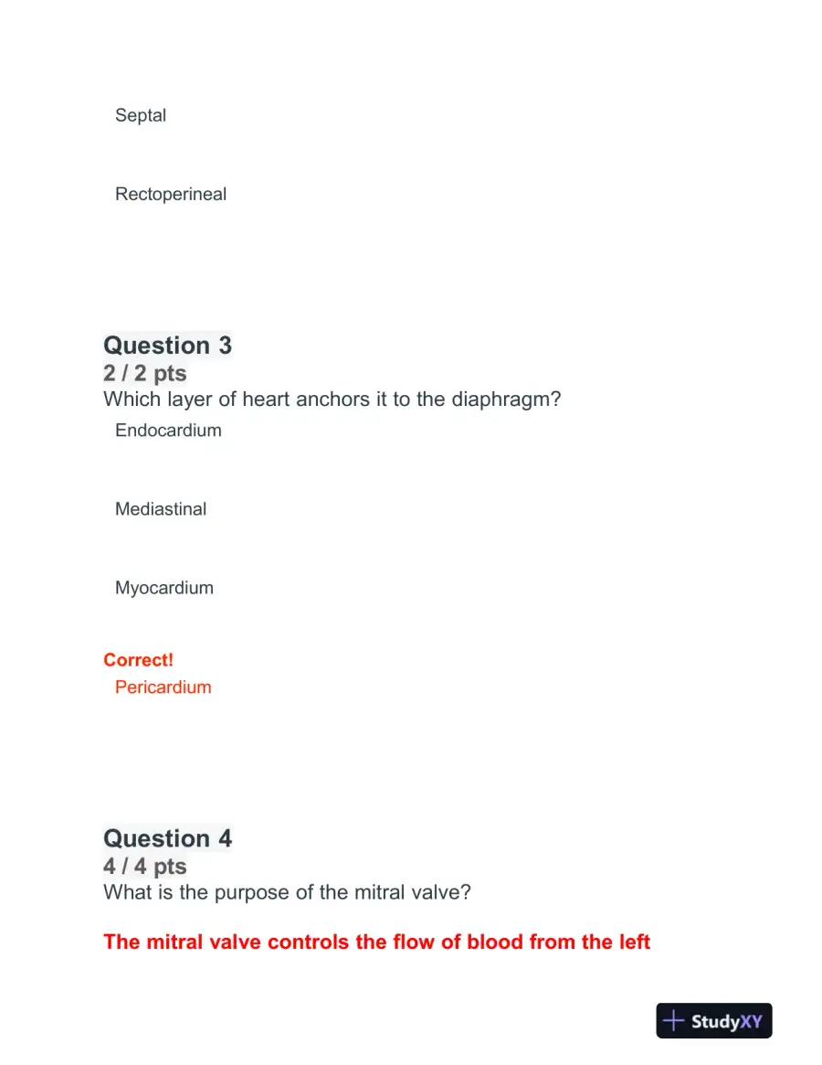 BIOD152 Cardiovascular Module Exam With Answers (32 Solved Questions), page 3