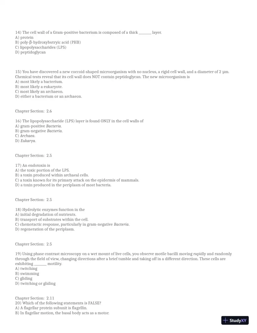 Test Bank for Brock Biology of Microorganisms, 16th Global Edition (Chapters 1-33), page 15
