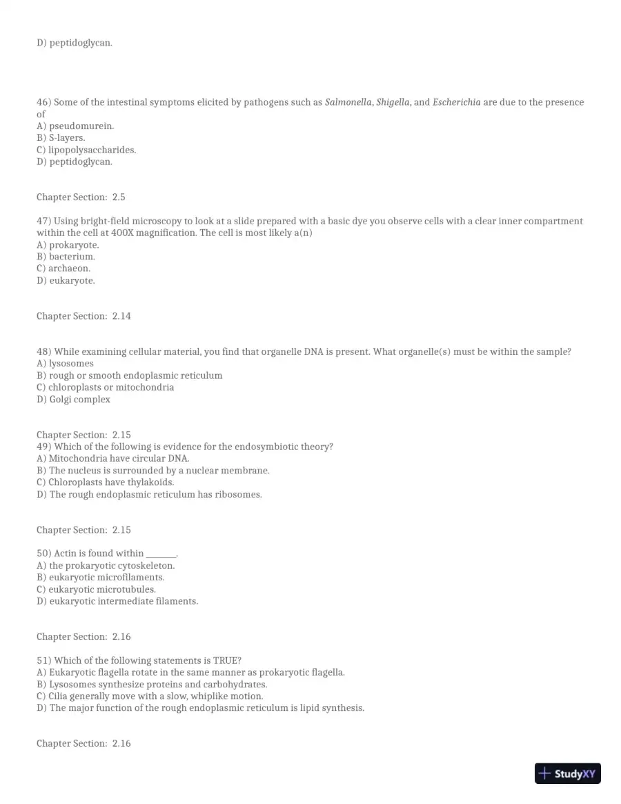 Test Bank for Brock Biology of Microorganisms, 16th Global Edition (Chapters 1-33), page 20
