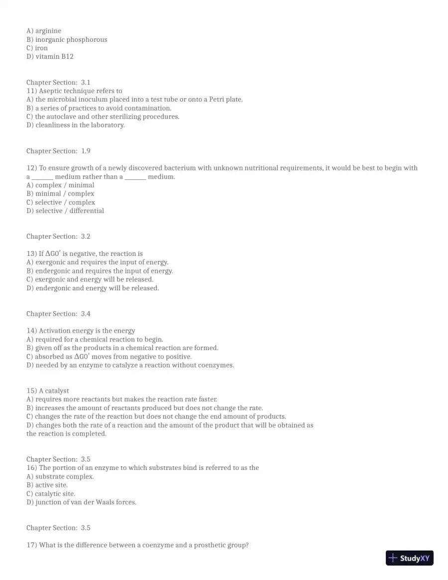 Test Bank for Brock Biology of Microorganisms, 16th Global Edition (Chapters 1-33), page 25