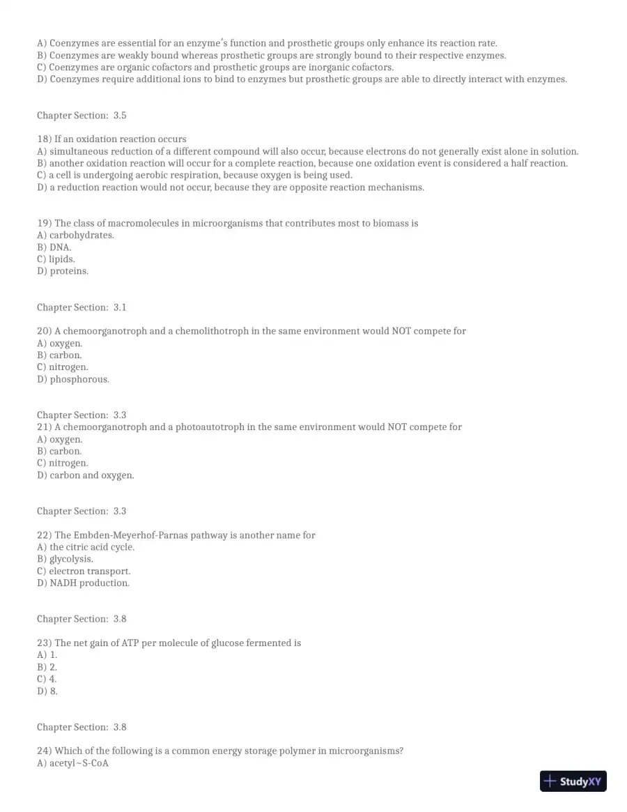 Test Bank for Brock Biology of Microorganisms, 16th Global Edition (Chapters 1-33), page 26