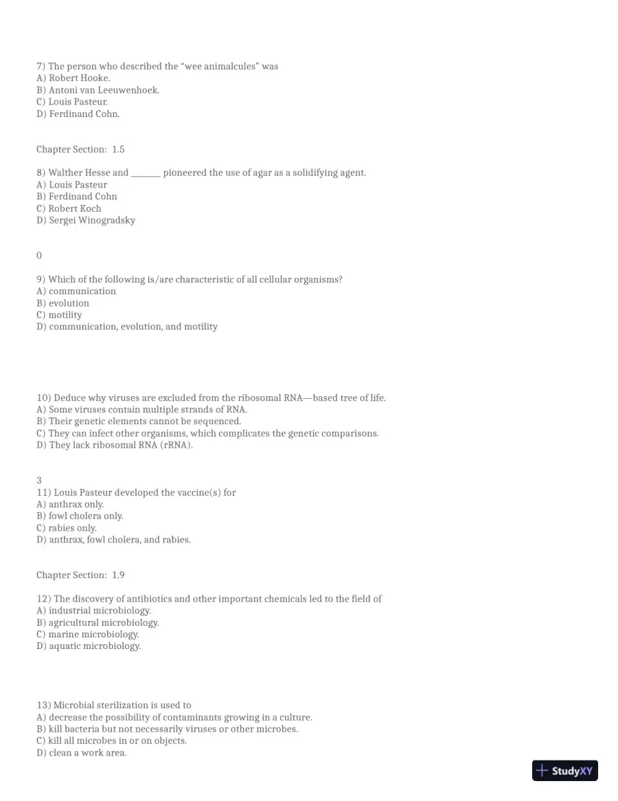 Test Bank for Brock Biology of Microorganisms, 16th Global Edition (Chapters 1-33), page 3