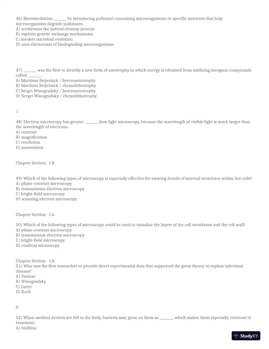 Test Bank for Brock Biology of Microorganisms, 16th Global Edition (Chapters 1-33), page 9
