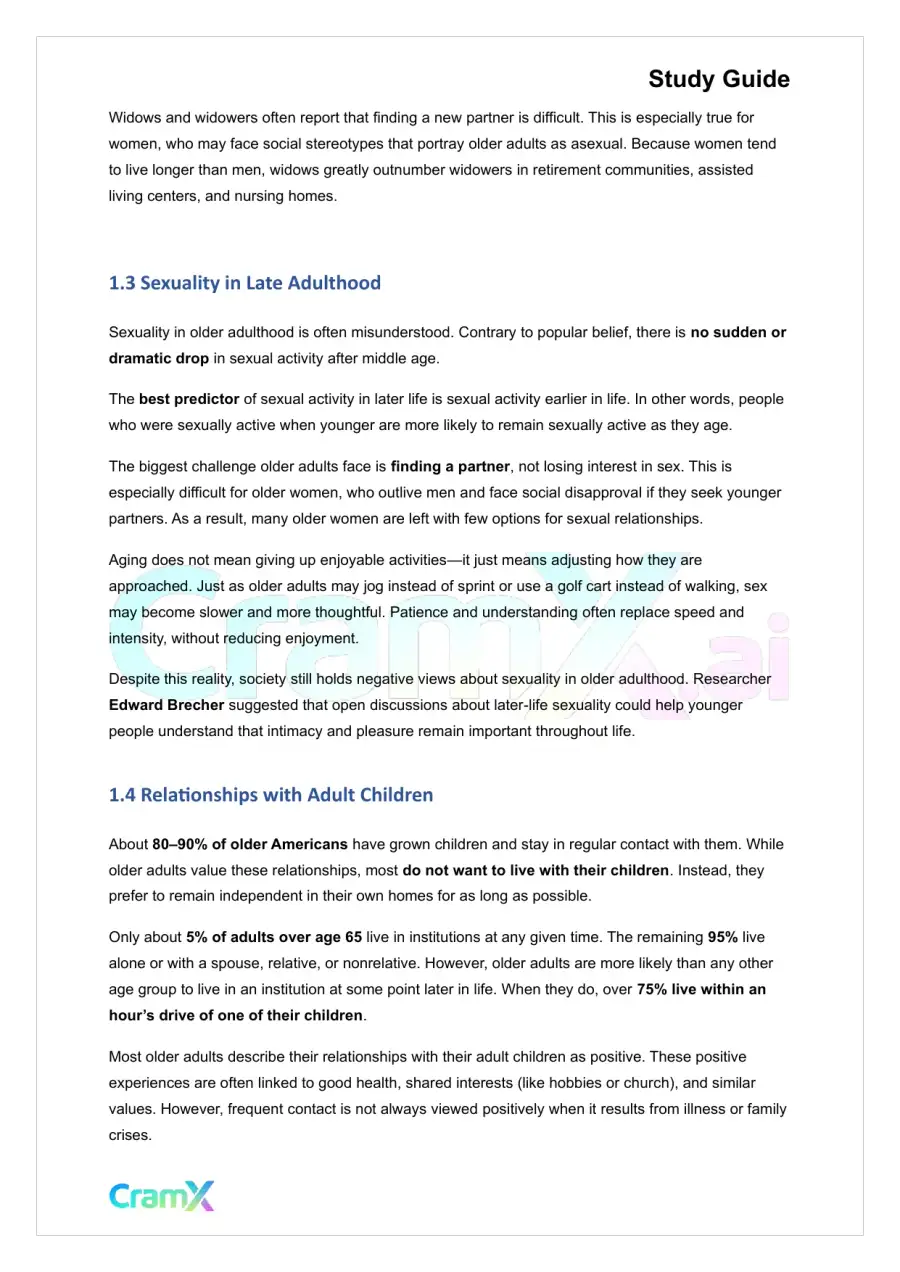 Developmental Psychology - Psychosocial Development Age 65+, page 2