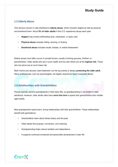 Developmental Psychology - Psychosocial Development Age 65+ - Page 3 preview image