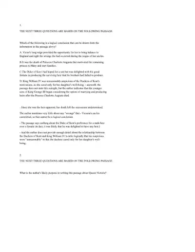 ATI TEAS PRACTICE TEST Reading - Page 22 preview image