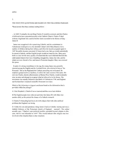 ATI TEAS PRACTICE TEST Reading - Page 26 preview image