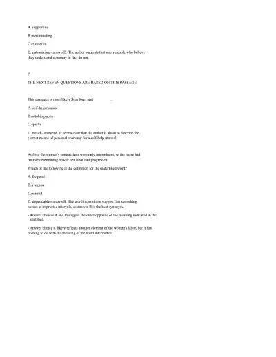 ATI TEAS PRACTICE TEST Reading - Page 37 preview image