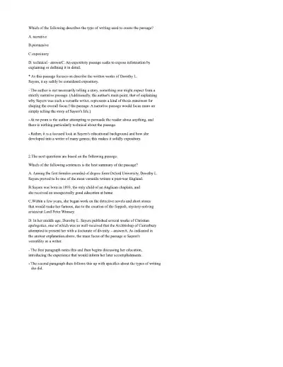 ATI TEAS PRACTICE TEST Reading - Page 40 preview image