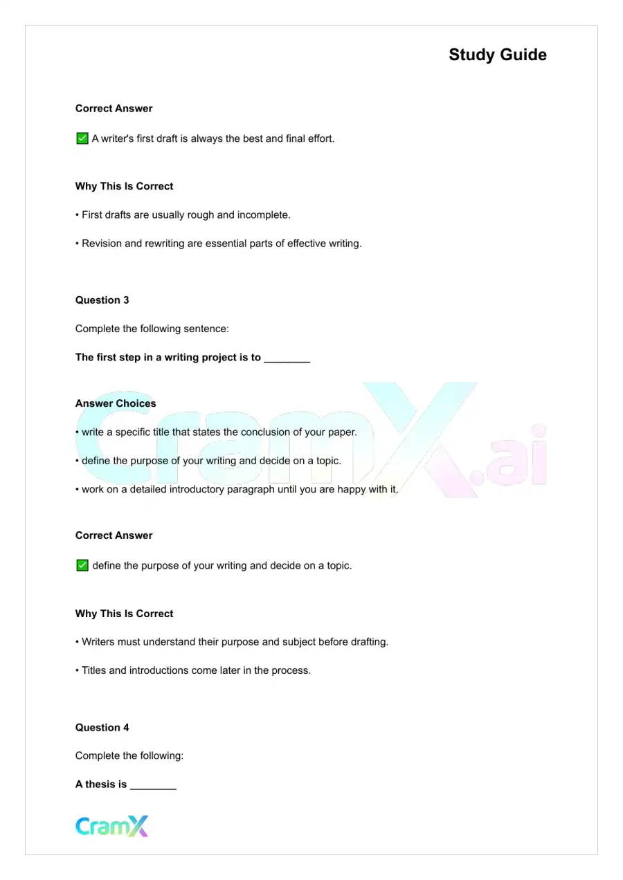 Writing - How to Begin a Writing Assignment, page 2