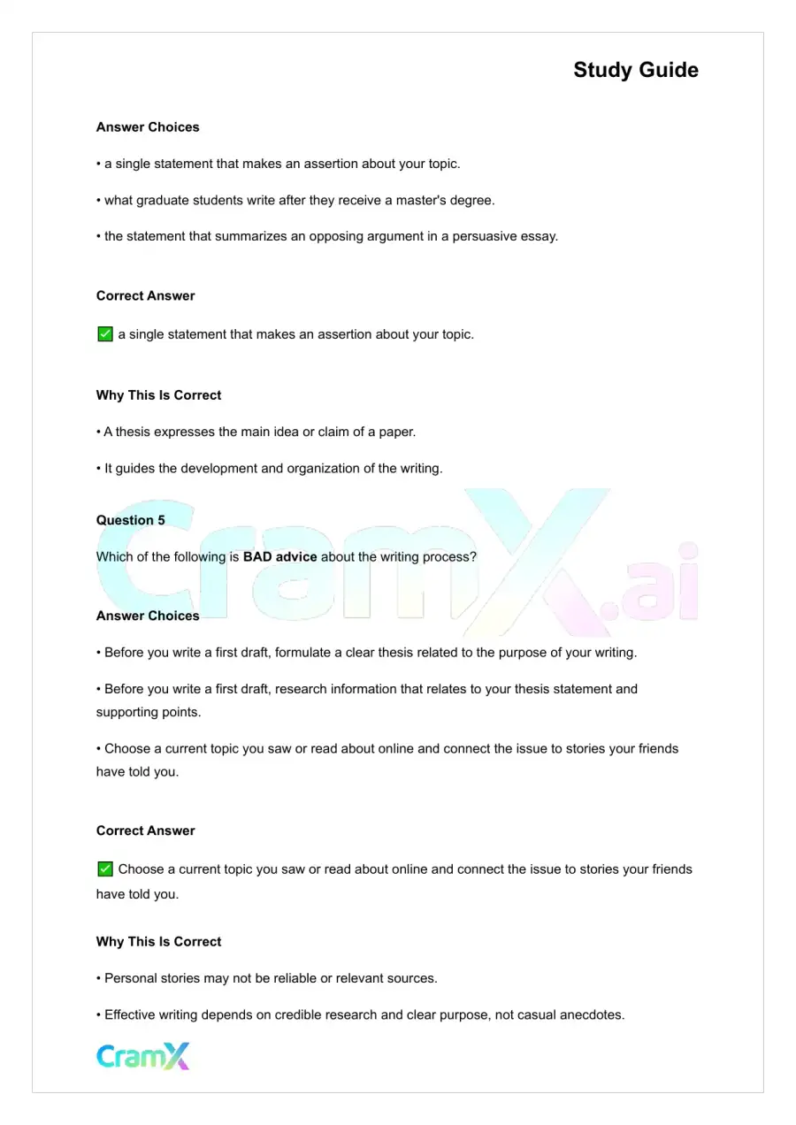Writing - How to Begin a Writing Assignment, page 3