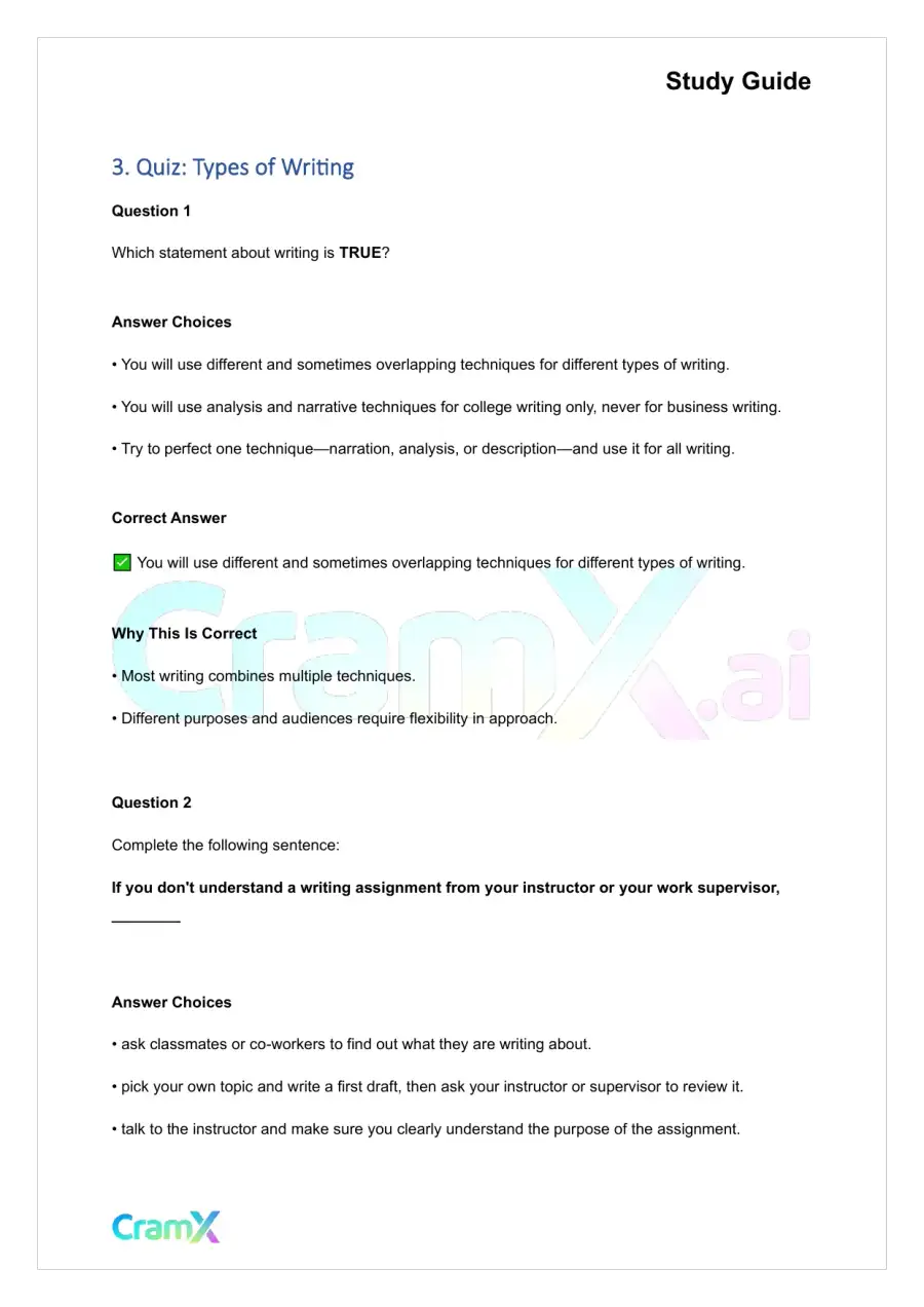Writing - How to Begin a Writing Assignment, page 5