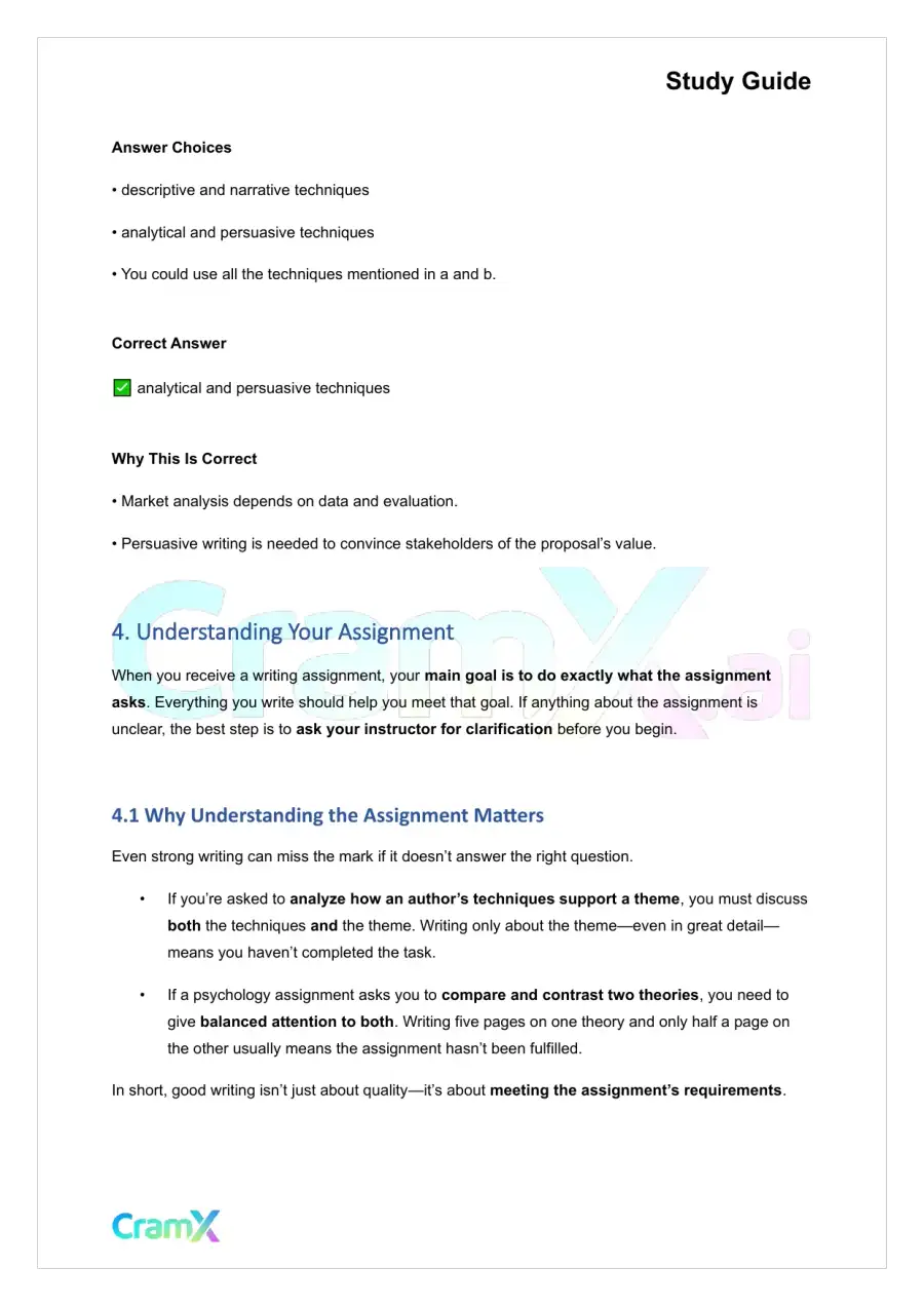 Writing - How to Begin a Writing Assignment, page 7