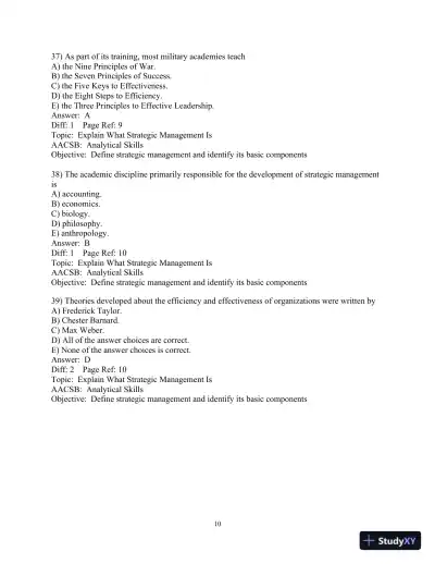 Strategic Management in Action, 6th Edition Test Bank - Page 11 preview image