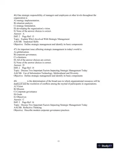 Strategic Management in Action, 6th Edition Test Bank - Page 14 preview image