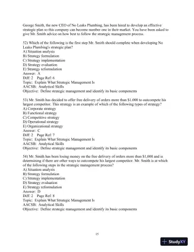 Strategic Management in Action, 6th Edition Test Bank - Page 16 preview image