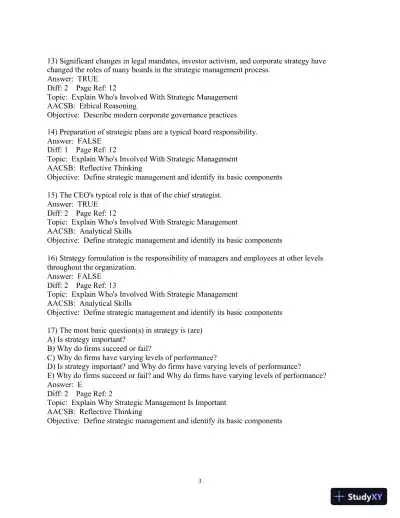 Strategic Management in Action, 6th Edition Test Bank - Page 4 preview image