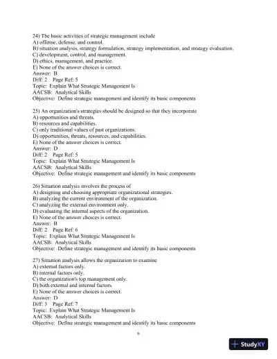 Strategic Management in Action, 6th Edition Test Bank - Page 7 preview image