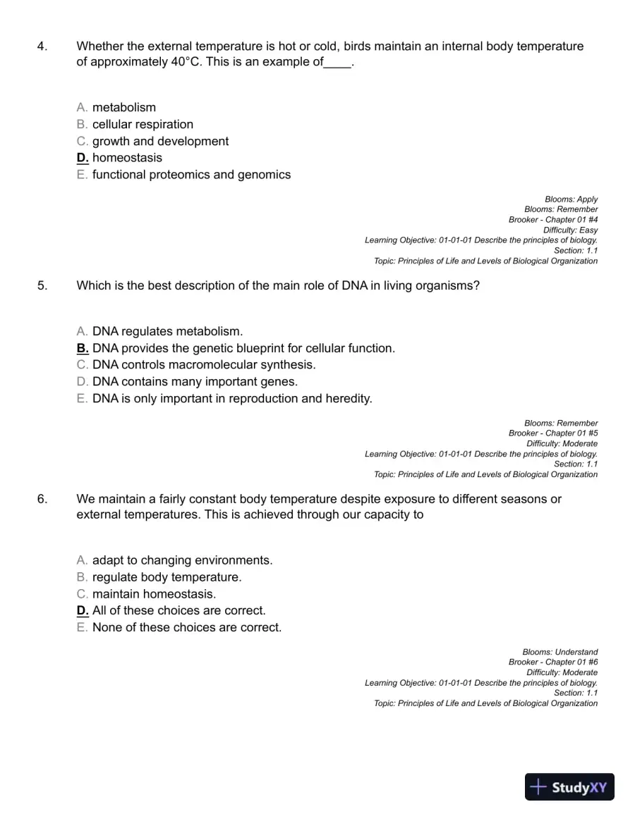 Biology, Canadian Edition Test Bank, page 15