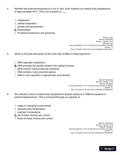 Biology, Canadian Edition Test Bank - Page 15 preview image