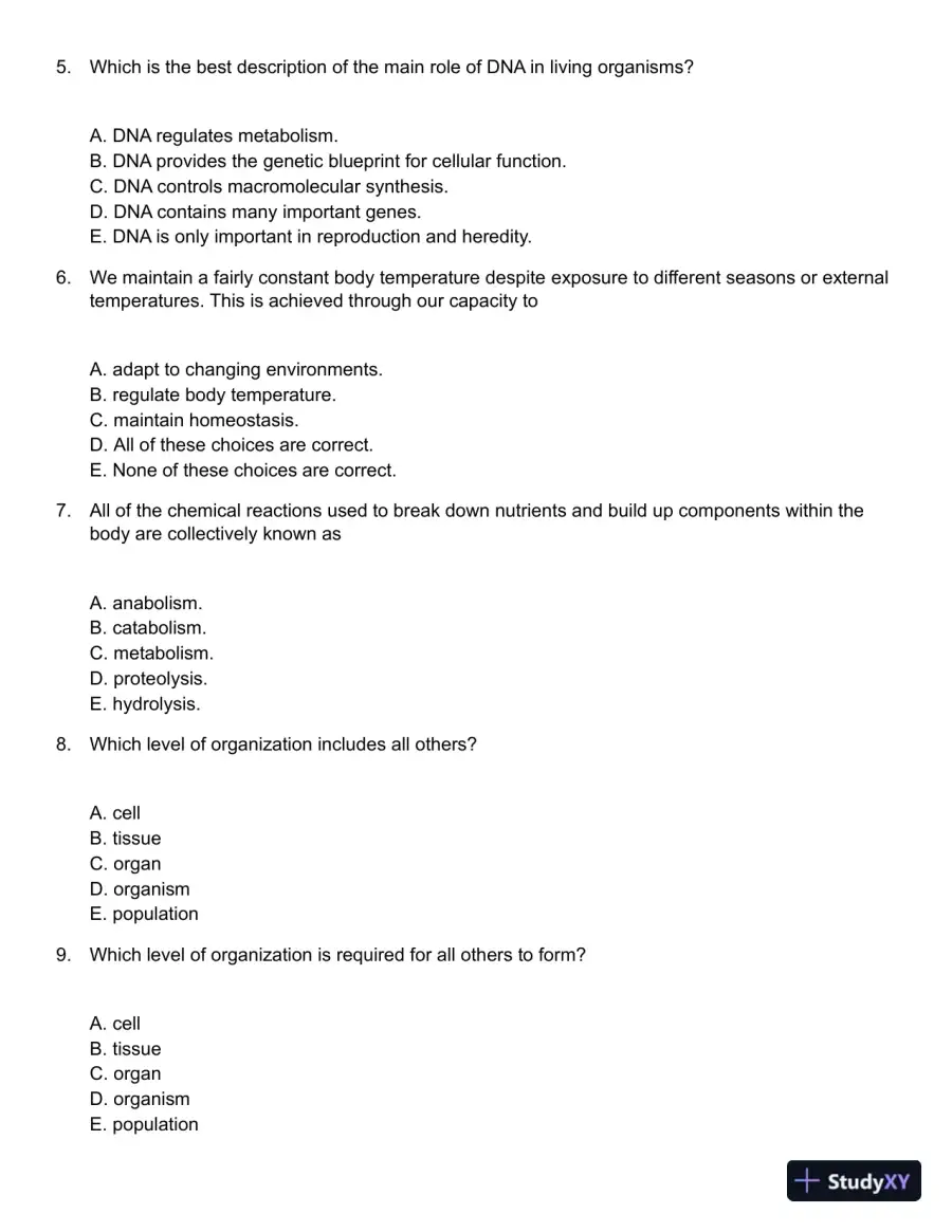 Biology, Canadian Edition Test Bank, page 3