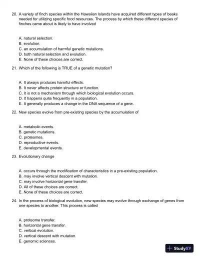 Biology, Canadian Edition Test Bank - Page 6 preview image