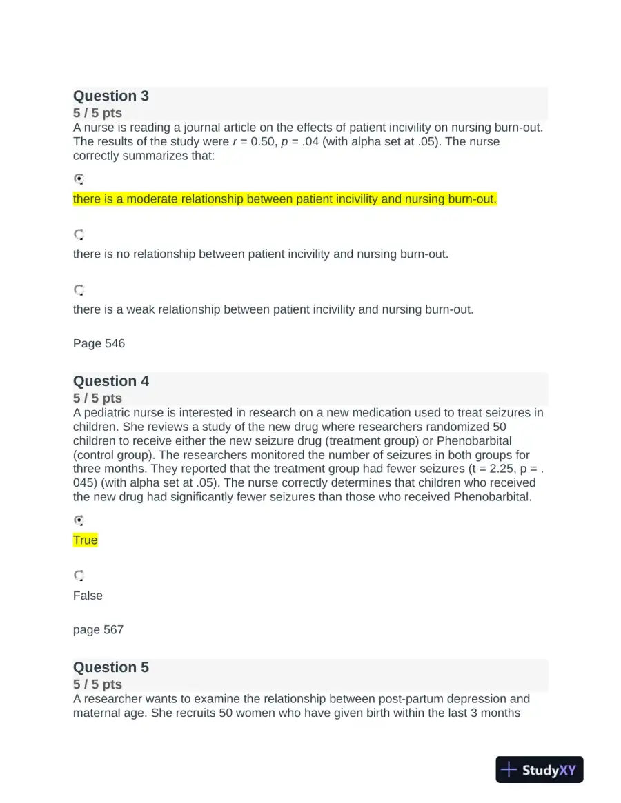 NURS5366 Cardiovascular Module 5 With Answers (20 Solved Questions), page 3