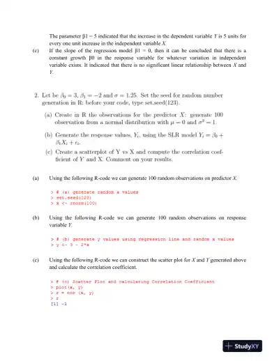Statistical Analysis and Interpretation of Linear Regression Models Using R - Page 3 preview image