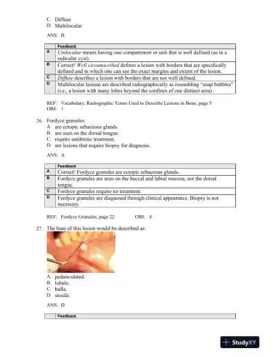 Oral Pathology for the Dental Hygienist 6th Edition Test Bank - Page 12 preview image