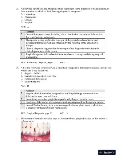 Oral Pathology for the Dental Hygienist 6th Edition Test Bank - Page 16 preview image