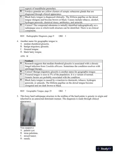 Oral Pathology for the Dental Hygienist 6th Edition Test Bank - Page 3 preview image