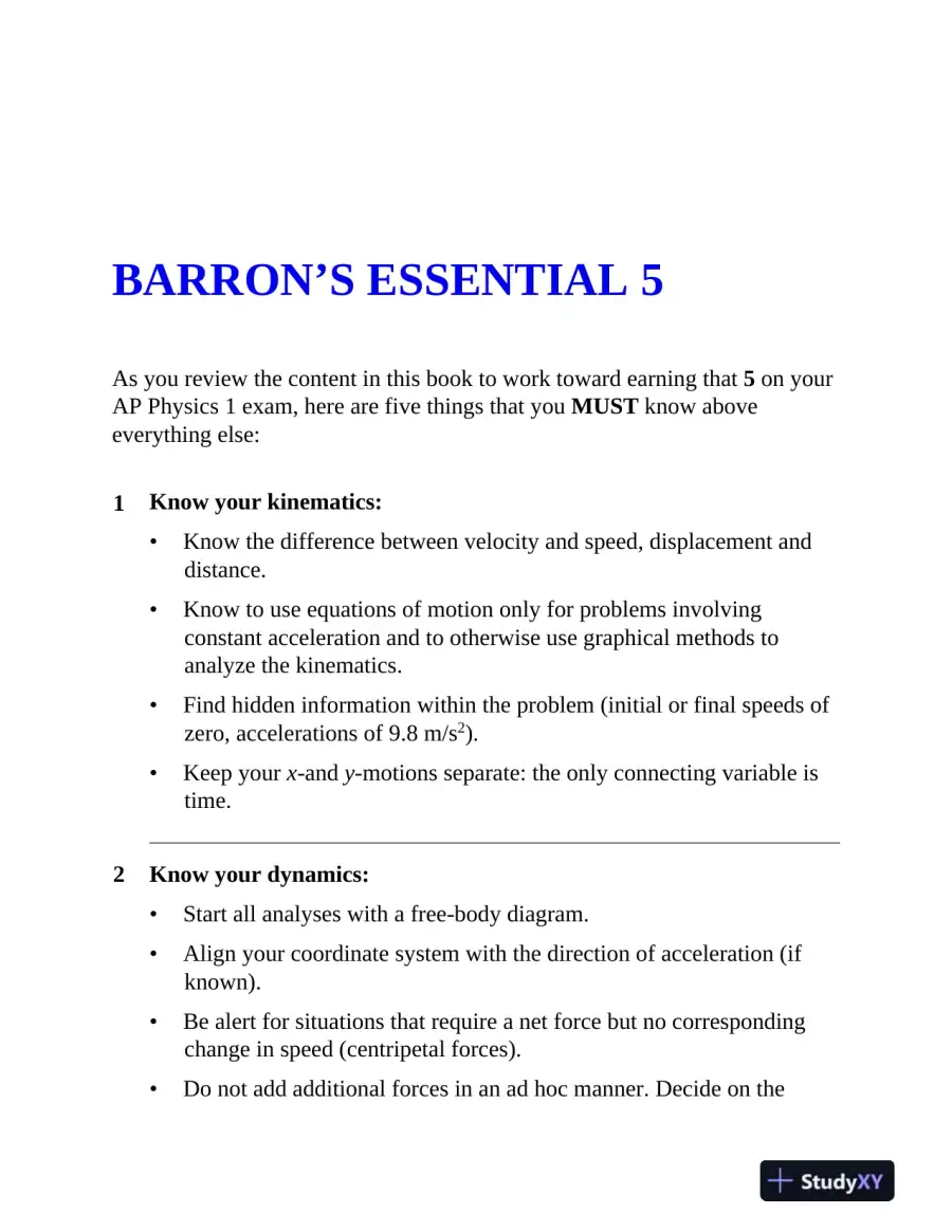 AP Physics 1 Premium, 2024: 4 Practice Tests + Comprehensive Review (2024), page 12