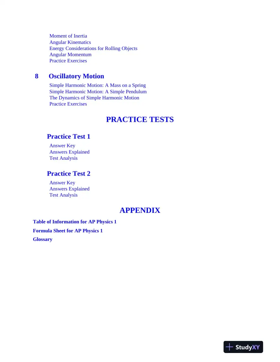 AP Physics 1 Premium, 2024: 4 Practice Tests + Comprehensive Review (2024), page 9