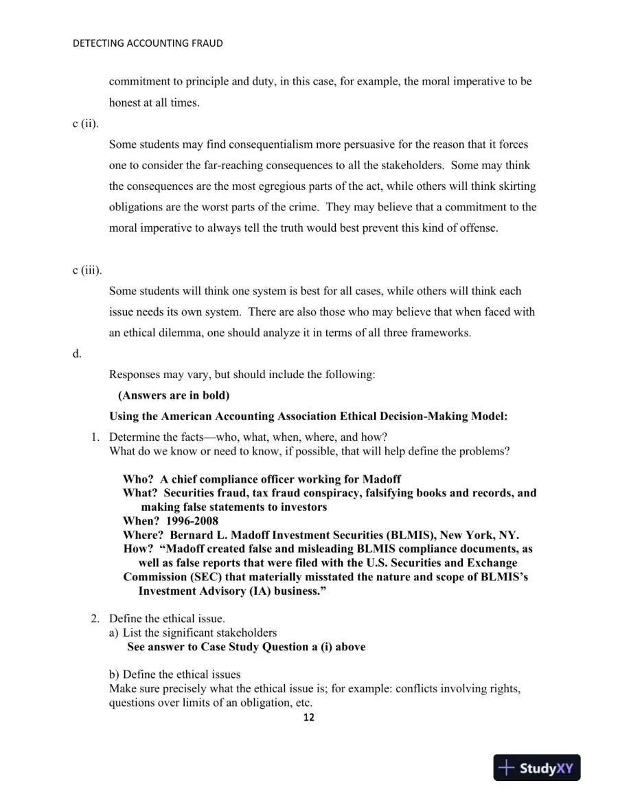 Solution Manual for Detecting Accounting Fraud: Analysis and Ethics Global Edition, 1st Edition, page 16