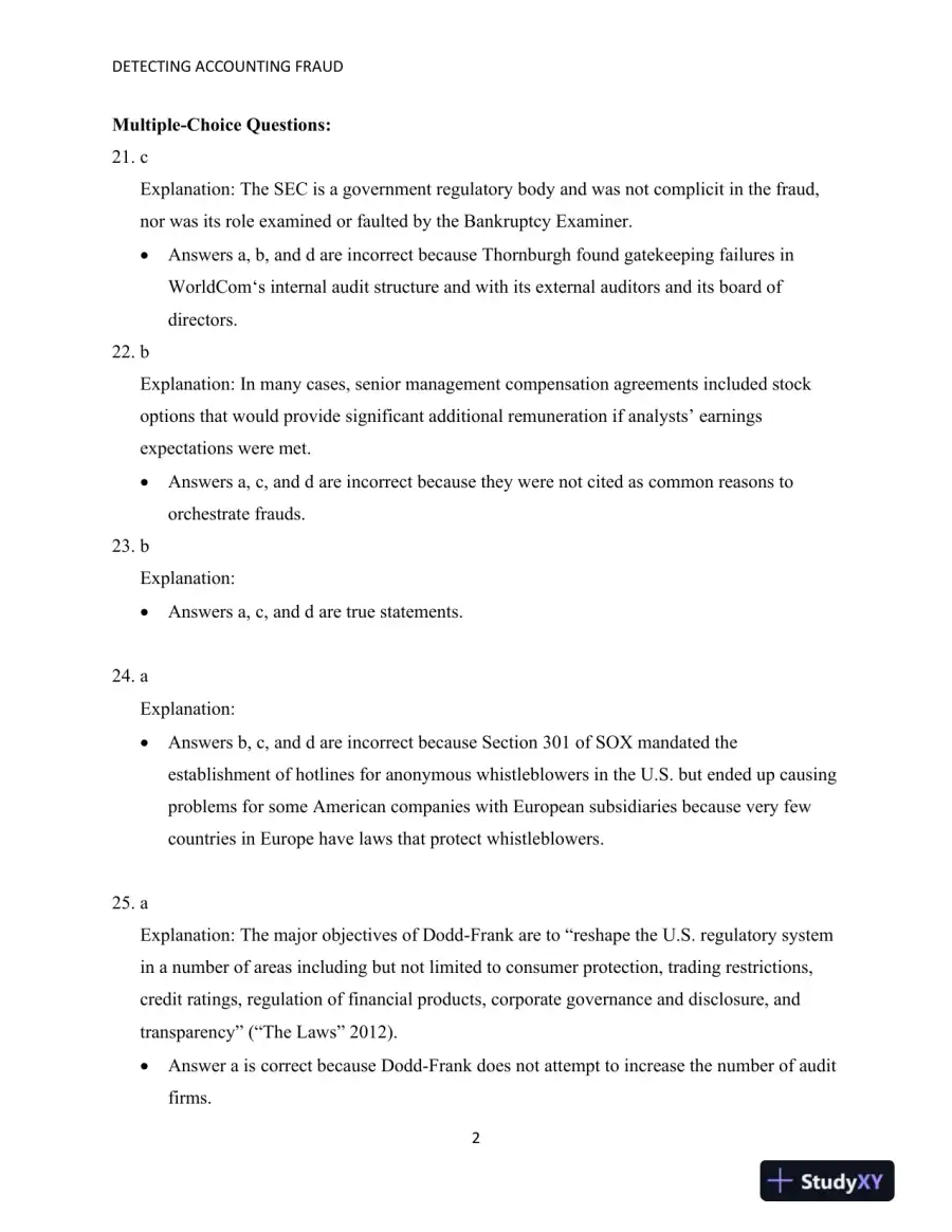 Solution Manual for Detecting Accounting Fraud: Analysis and Ethics Global Edition, 1st Edition, page 3