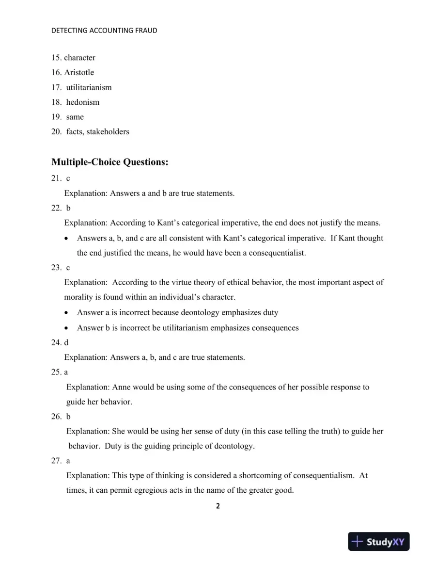 Solution Manual for Detecting Accounting Fraud: Analysis and Ethics Global Edition, 1st Edition, page 6