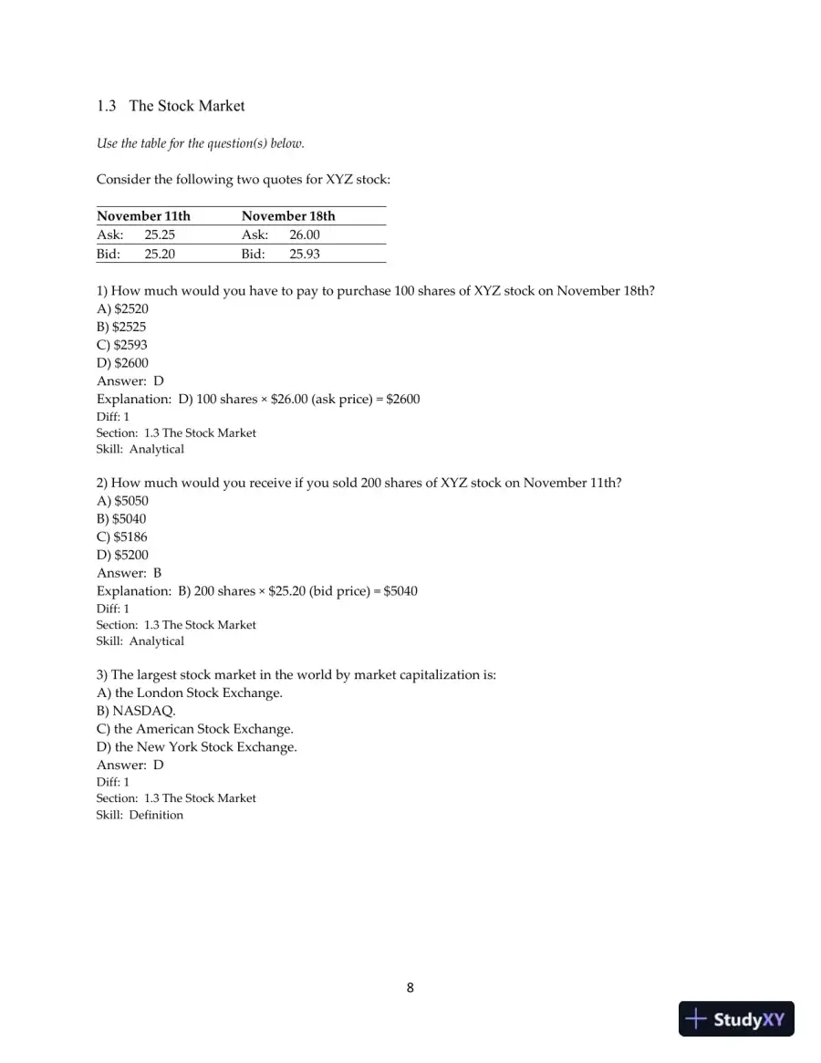 Corporate Finance, Global Second Edition Test Bank, page 10