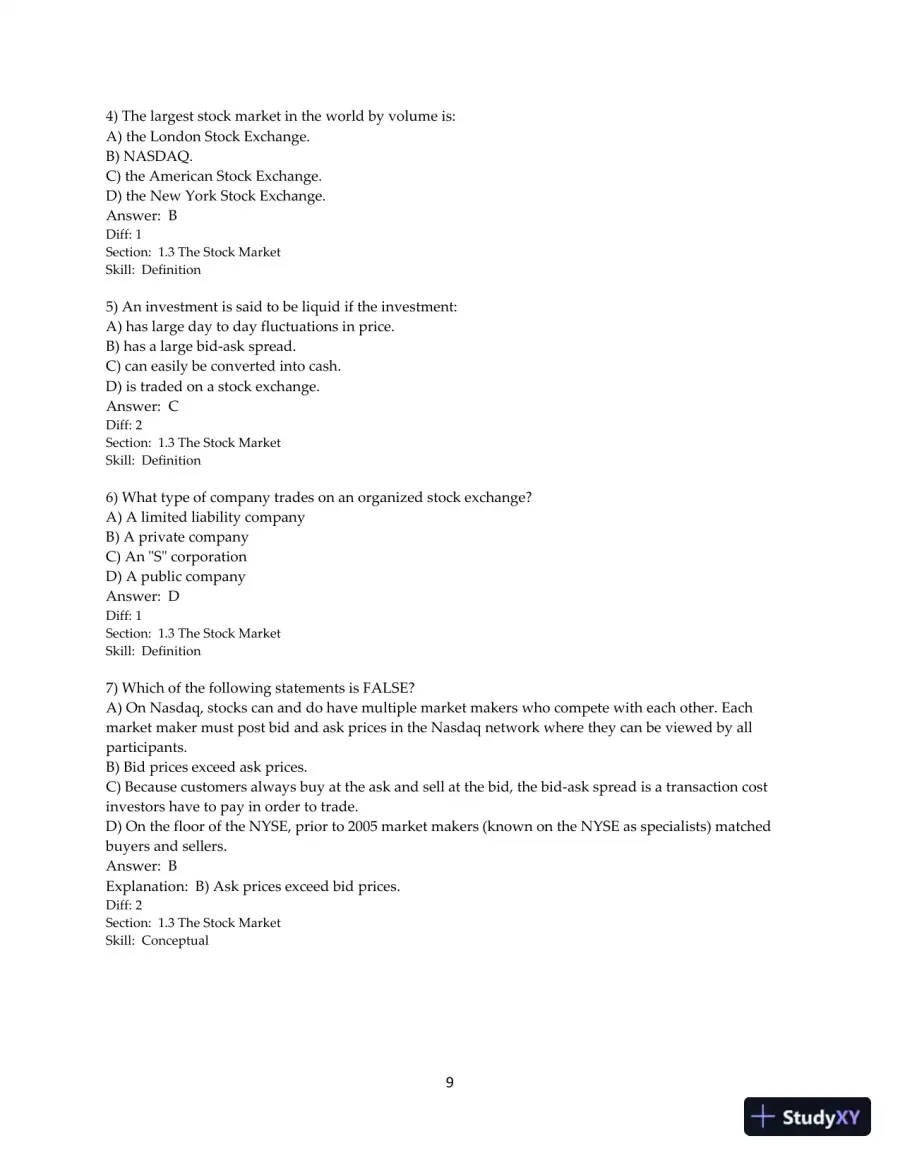 Corporate Finance, Global Second Edition Test Bank, page 11