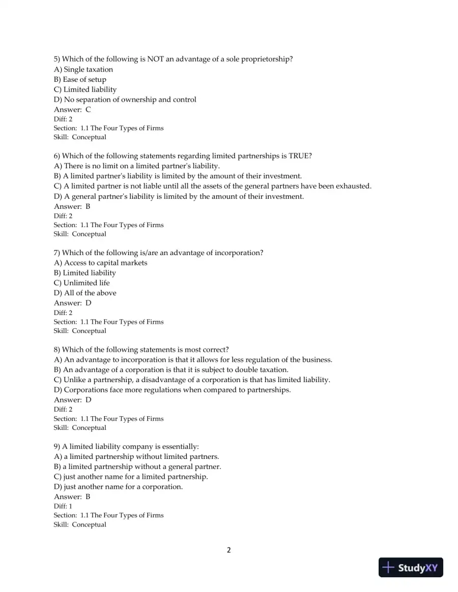 Corporate Finance, Global Second Edition Test Bank, page 4