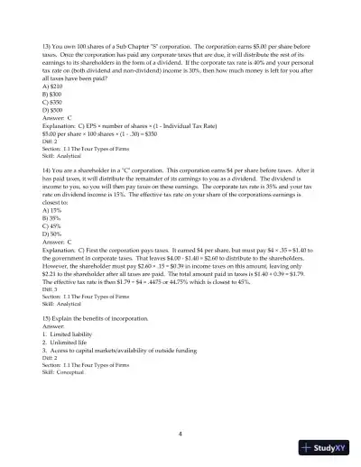 Corporate Finance, Global Second Edition Test Bank - Page 6 preview image