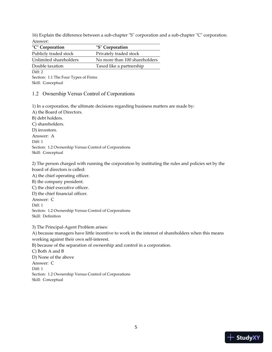 Corporate Finance, Global Second Edition Test Bank, page 7