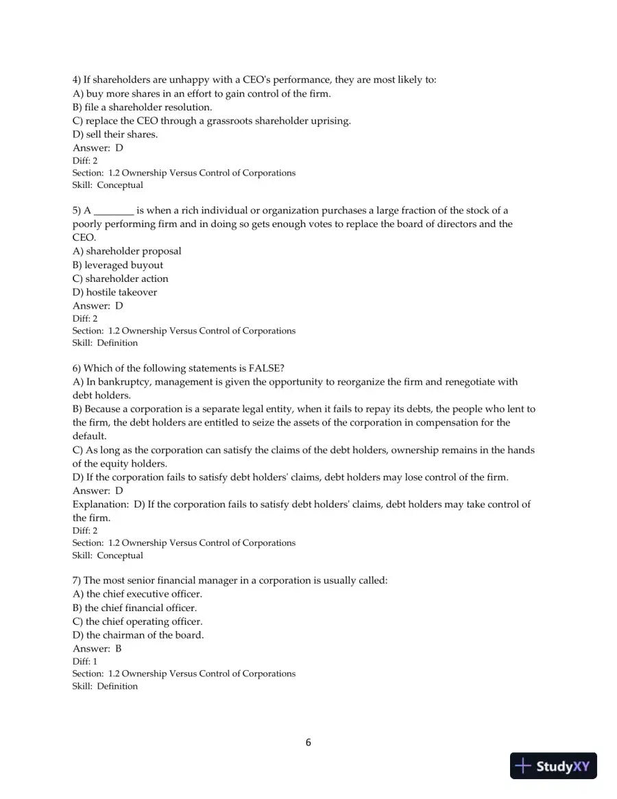 Corporate Finance, Global Second Edition Test Bank, page 8
