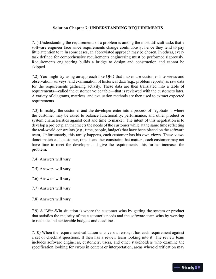 Solution Manual for Software Engineering: A Practitioner's Approach, 9th Edition, page 14