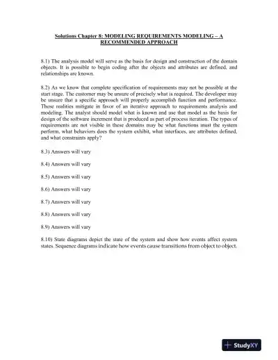 Solution Manual for Software Engineering: A Practitioner's Approach, 9th Edition - Page 16 preview image