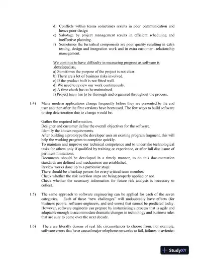 Solution Manual for Software Engineering: A Practitioner's Approach, 9th Edition - Page 3 preview image