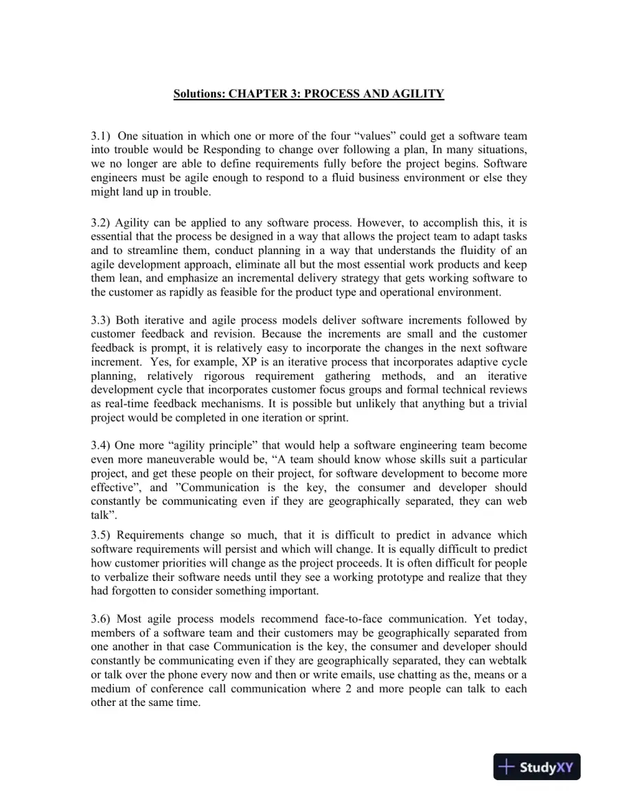 Solution Manual for Software Engineering: A Practitioner's Approach, 9th Edition, page 9
